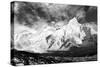 Black and White Panoramic View of Mount Everest-Daniel Prudek-Stretched Canvas