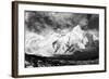 Black and White Panoramic View of Mount Everest-Daniel Prudek-Framed Photographic Print