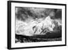 Black and White Panoramic View of Mount Everest-Daniel Prudek-Framed Photographic Print