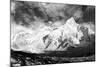 Black and White Panoramic View of Mount Everest-Daniel Prudek-Mounted Photographic Print