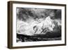 Black and White Panoramic View of Mount Everest-Daniel Prudek-Framed Photographic Print