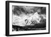 Black and White Panoramic View of Mount Everest-Daniel Prudek-Framed Photographic Print