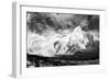 Black and White Panoramic View of Mount Everest-Daniel Prudek-Framed Photographic Print