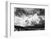 Black and White Panoramic View of Mount Everest-Daniel Prudek-Framed Photographic Print