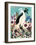 Black and White Peacock-Natasha Wescoat-Framed Giclee Print