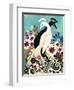 Black and White Peacock-Natasha Wescoat-Framed Giclee Print