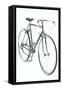 Black and White Photo of 10 Speed Bicycle-null-Framed Stretched Canvas