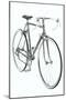 Black and White Photo of 10 Speed Bicycle-null-Mounted Art Print