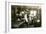 Black and White Photo of Old West Restaurant Kitchen-null-Framed Art Print