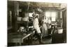 Black and White Photo of Old West Restaurant Kitchen-null-Mounted Premium Giclee Print