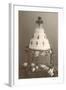 Black and White Photo of Wedding Cake-null-Framed Art Print