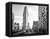 Black and White Photography Landscape of Flatiron Building and 5th Ave, Manhattan, NYC, US-Philippe Hugonnard-Framed Stretched Canvas