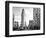 Black and White Photography Landscape of Flatiron Building and 5th Ave, Manhattan, NYC, US-Philippe Hugonnard-Framed Photographic Print