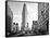 Black and White Photography Landscape of Flatiron Building and 5th Ave, Manhattan, NYC, White Frame-Philippe Hugonnard-Framed Stretched Canvas