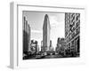 Black and White Photography Landscape of Flatiron Building and 5th Ave, Manhattan, NYC, White Frame-Philippe Hugonnard-Framed Art Print