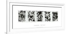Black and White Polyptych-Jackson Pollock-Framed Serigraph