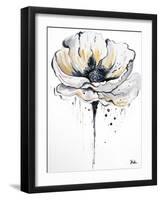 Black and White Poppies II-Patricia Pinto-Framed Art Print