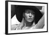 Black and White Portrait of Beautiful Delicate Woman-kiuikson-Framed Photographic Print