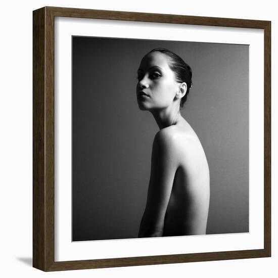 Black and White Portrait of Nude Elegant Female. Studio Photo-Mayer George-Framed Photographic Print