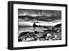 Black and White Rocky Coast-Nish Nalbandian-Framed Art Print