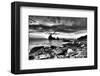 Black and White Rocky Coast-Nish Nalbandian-Framed Art Print