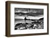 Black and White Rocky Coast-Nish Nalbandian-Framed Art Print