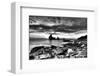 Black and White Rocky Coast-Nish Nalbandian-Framed Art Print