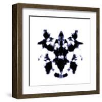 Black And White Rorschach Graphic-magann-Framed Art Print