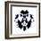 Black And White Rorschach Graphic-magann-Framed Art Print