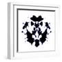 Black And White Rorschach Graphic-magann-Framed Art Print