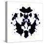 Black And White Rorschach Graphic-magann-Stretched Canvas