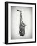 Black and White Sax-Dan Sproul-Framed Art Print