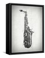 Black and White Sax-Dan Sproul-Framed Stretched Canvas