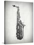 Black and White Sax-Dan Sproul-Stretched Canvas