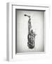 Black and White Sax-Dan Sproul-Framed Art Print