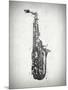 Black and White Sax-Dan Sproul-Mounted Art Print