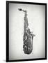 Black and White Sax-Dan Sproul-Framed Art Print
