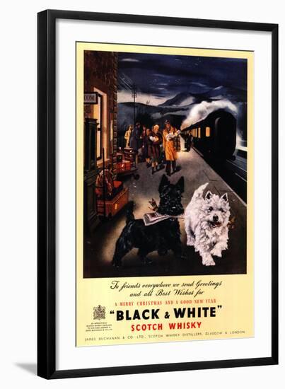 Black and White Scotch-null-Framed Art Print