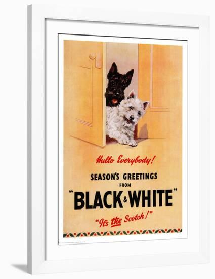 Black and White Scotch-null-Framed Art Print