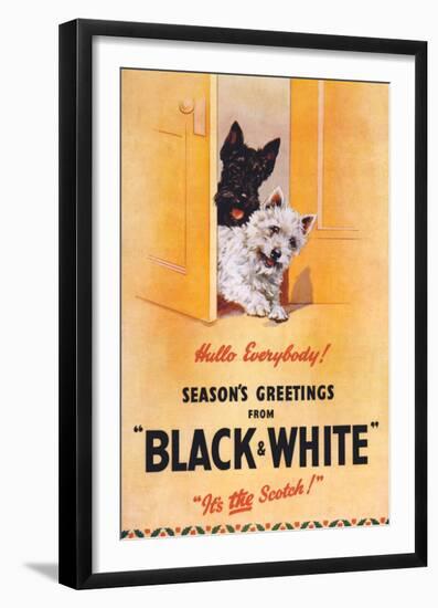 Black and White Scotch-null-Framed Premium Giclee Print