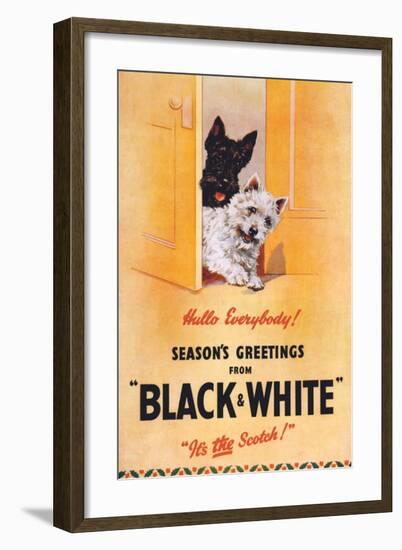 Black and White Scotch-null-Framed Premium Giclee Print