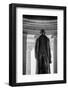 Black and White shot of statue inside Jeffereson Memorial in Washington DC-null-Framed Photo