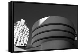 Black and White shot of the Guggenheim Museum in NYC-null-Framed Stretched Canvas