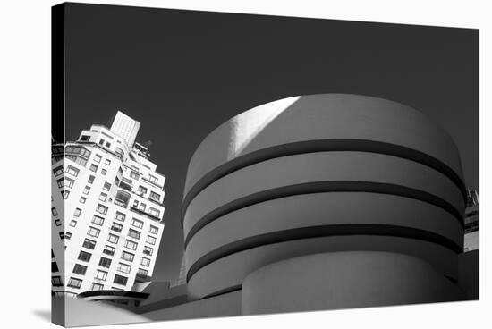 Black and White shot of the Guggenheim Museum in NYC-null-Stretched Canvas