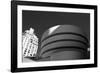 Black and White shot of the Guggenheim Museum in NYC-null-Framed Photo