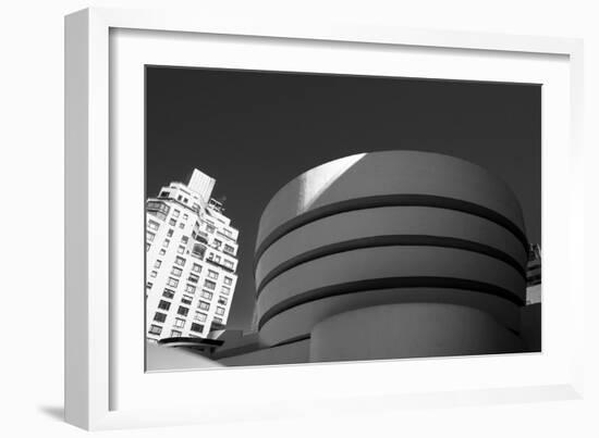 Black and White shot of the Guggenheim Museum in NYC-null-Framed Photo