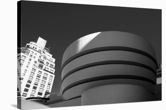 Black and White shot of the Guggenheim Museum in NYC-null-Stretched Canvas