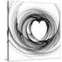 Black And White Sketch Heart-cycreation-Stretched Canvas