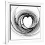 Black And White Sketch Heart-cycreation-Framed Premium Giclee Print