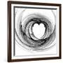 Black And White Sketch Heart-cycreation-Framed Premium Giclee Print